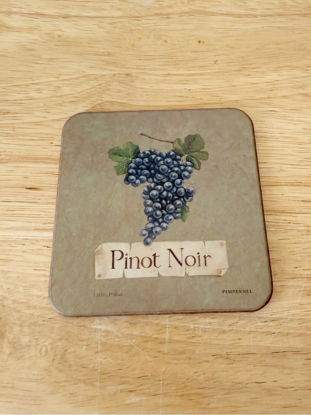 Pimpernel England Vineyard Grapes Cork Coasters Set of 6 Wine Country Barware - Picture 9 of 13